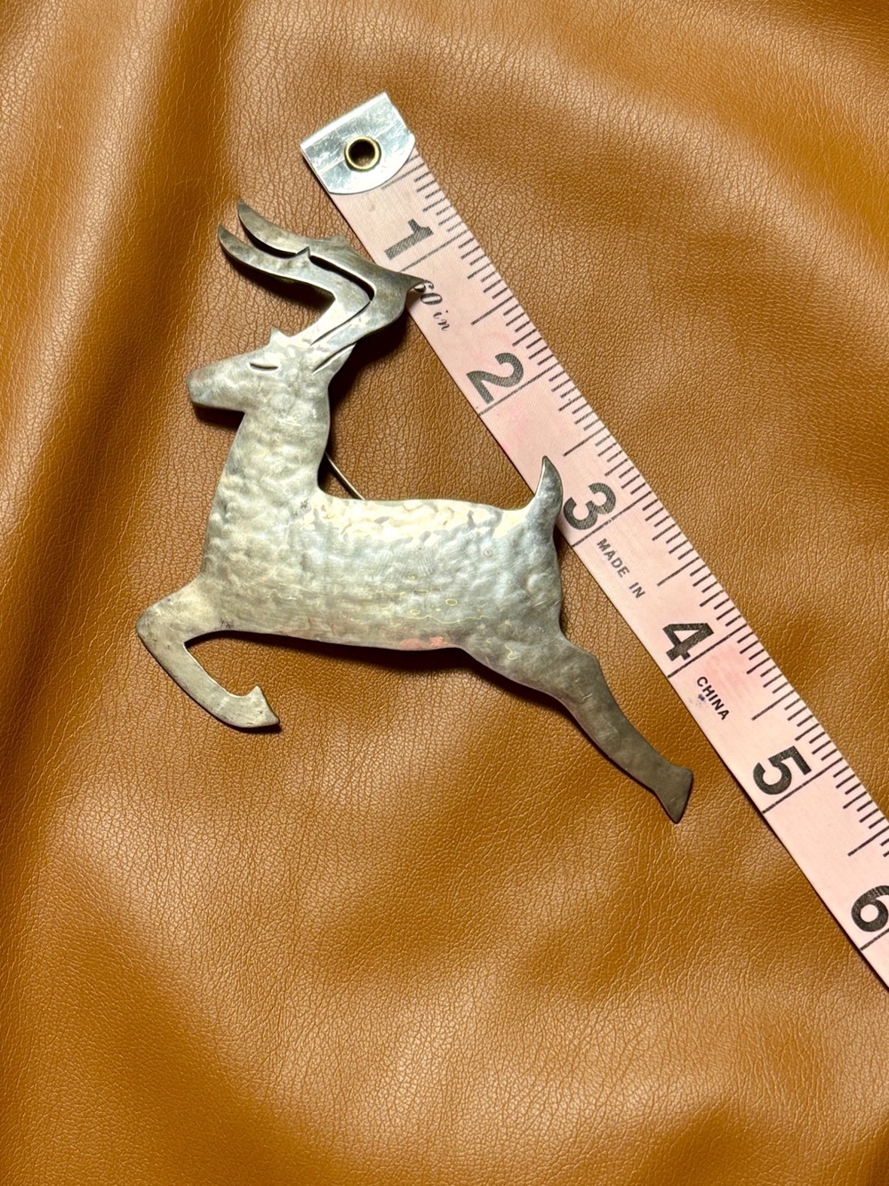 Vintage Jeep Collins Sterling Silver Reindeer Brooch Southwestern Deer Pin - Picture 9 of 9